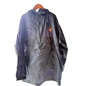 Auburn Tigers Mens Navy Blue Half Zip Hooded Windbreaker‎ Jacket Large NCAA
